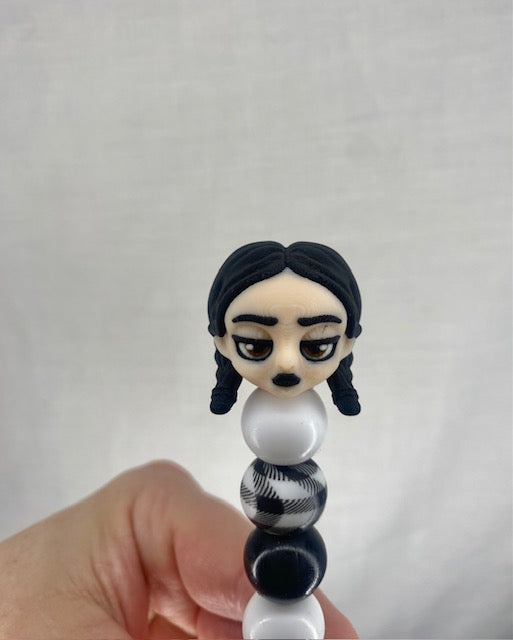 Wednesday custom beaded crochet hook