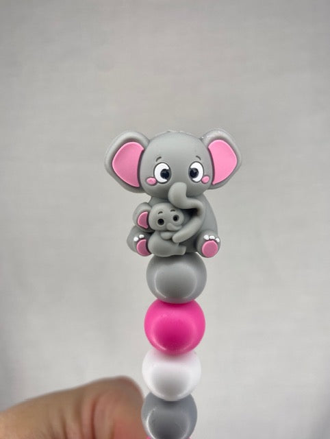 Elephant custom beaded crochet hook