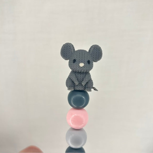 Crochet effect Mouse custom beaded crochet hook