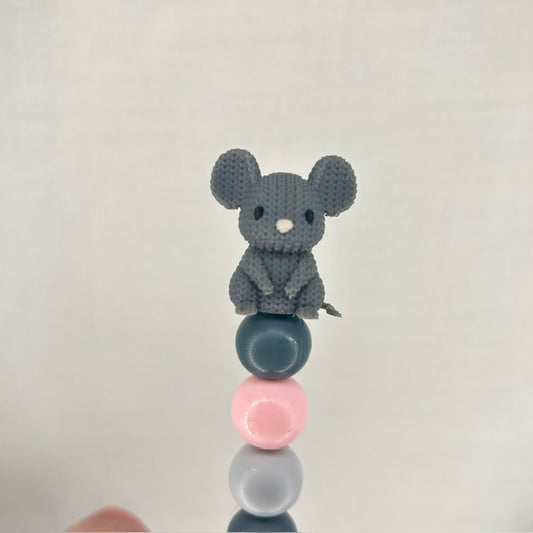 Crochet effect Mouse custom beaded crochet hook
