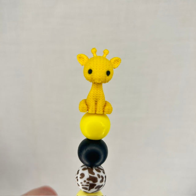 Crochet effect Giraffe Custom beaded crochet hook