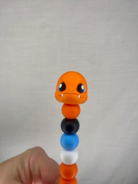 Charmander custom beaded crochet hook