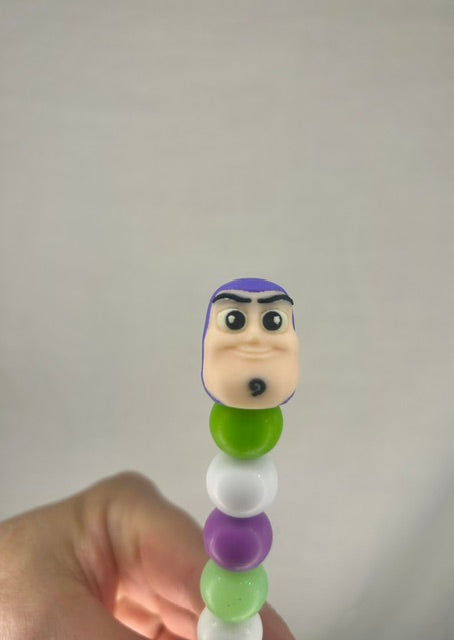 Buzz lightyear custom beaded crochet hook