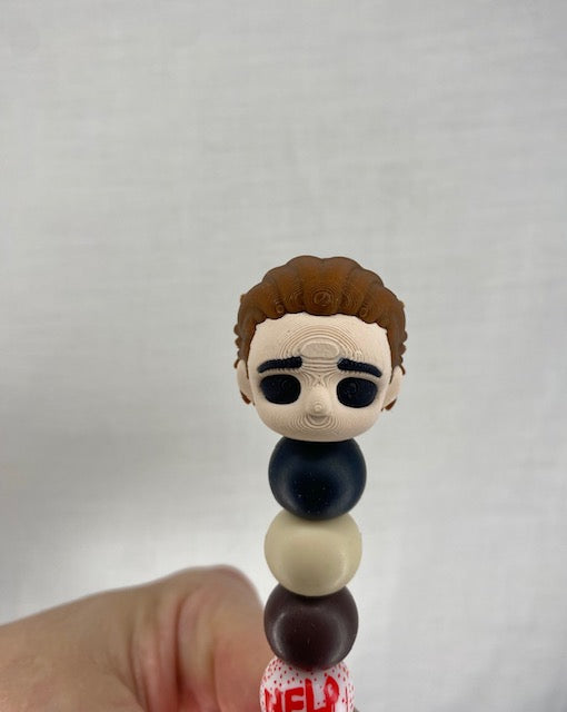 Michael Myers custom beaded crochet hook