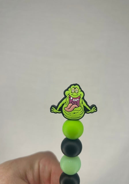 Slimer custom beaded crochet hook