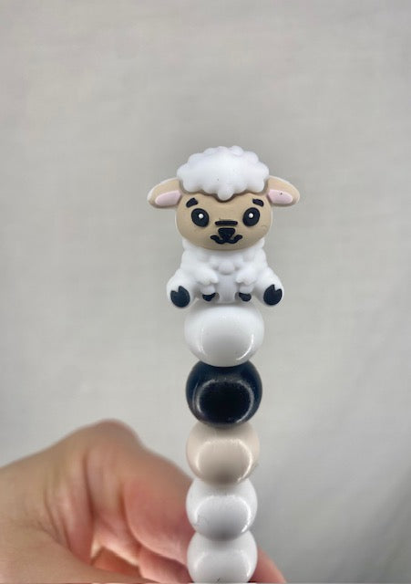 Sheep custom beaded crochet hook