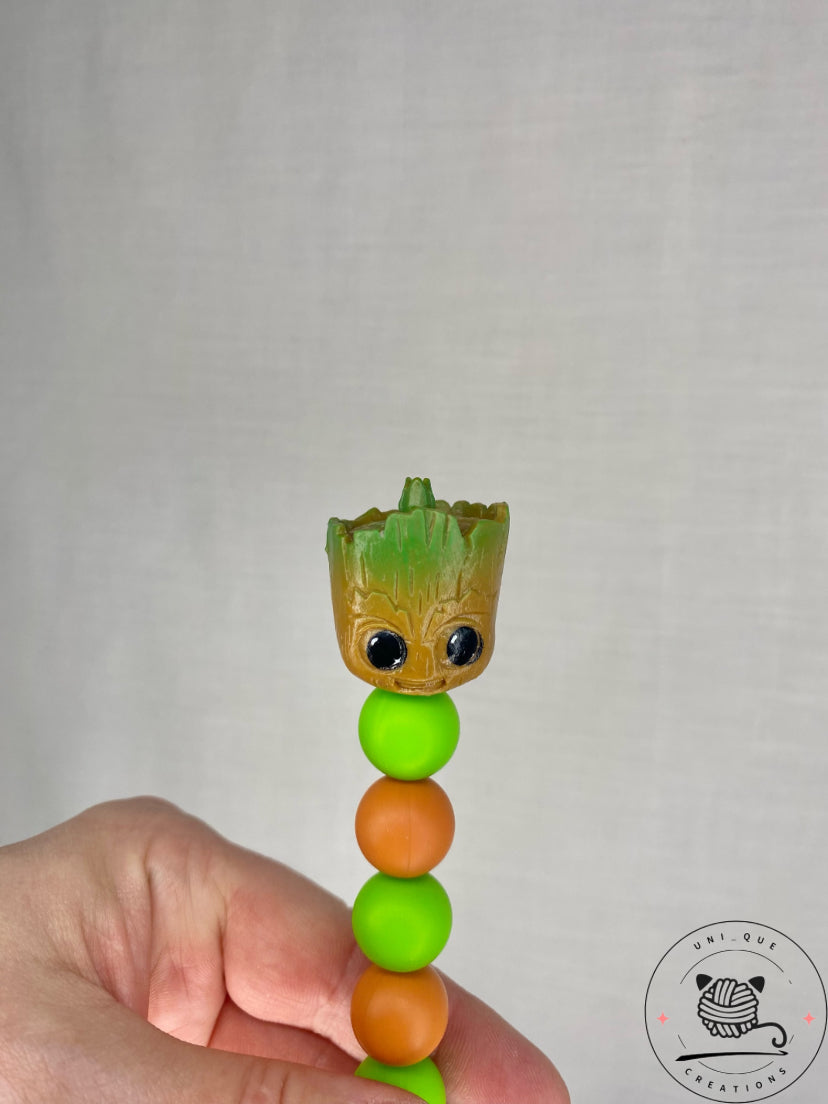 Groot custom beaded crochet hook