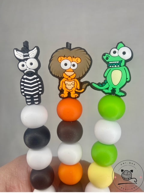 funny animal custom  beaded crochet hook