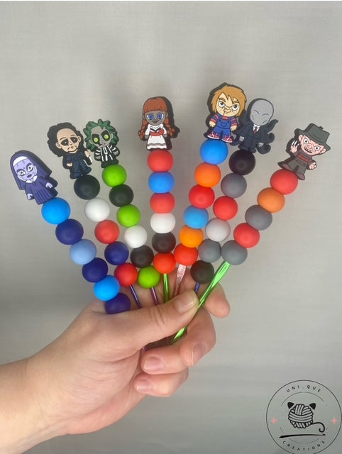 Horror custom beaded  crochet hooks