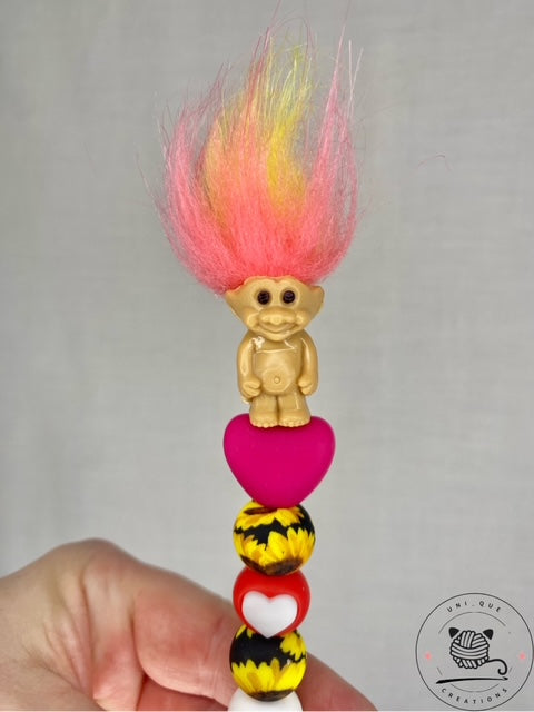 Troll custom beaded crochet hook