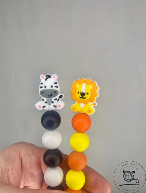 Wild animal custom beaded crochet hook