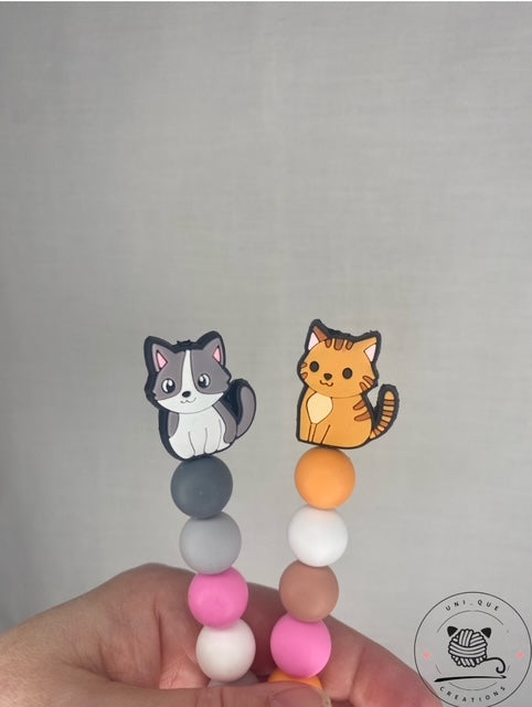 Cat custom beaded crochet hook