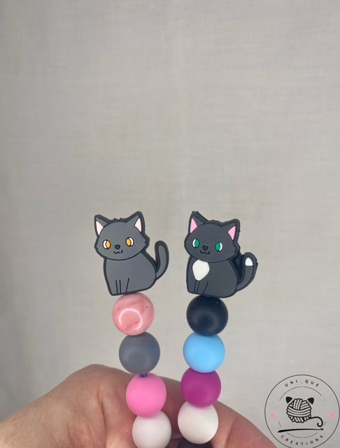 Cat custom beaded crochet hook