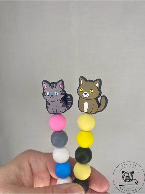 Cat custom beaded crochet hook