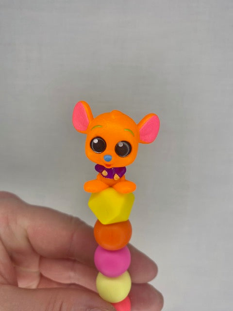 Neon roo disney doorable custom beaded crochet hook