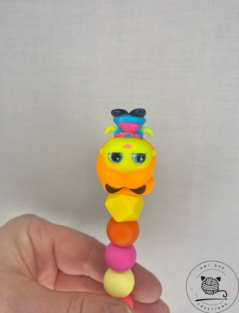 Neon alice Disney doorable custom beaded crochet hook