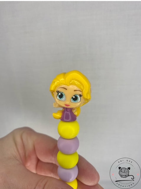 Rapunzel disney doorable custom beaded crochet hook