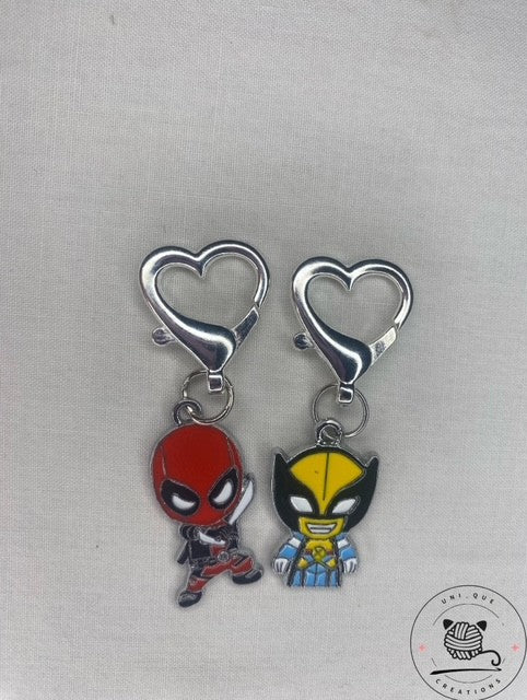 x2 Deadpool stitch marker