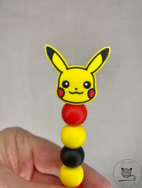 Pikachu custom beaded crochet hook