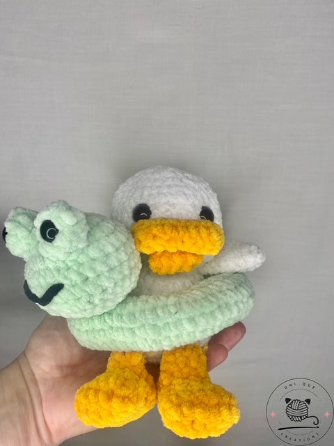 Duck  with ring plushie