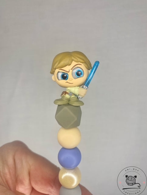 Luke skywalker Disney doorable custom beaded crochet hook