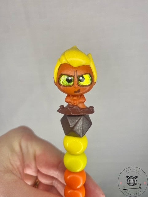 Hades disney doorable  custom beaded crochet hook
