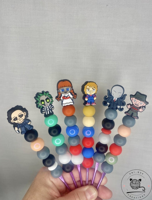 Horror custom beaded  crochet hooks