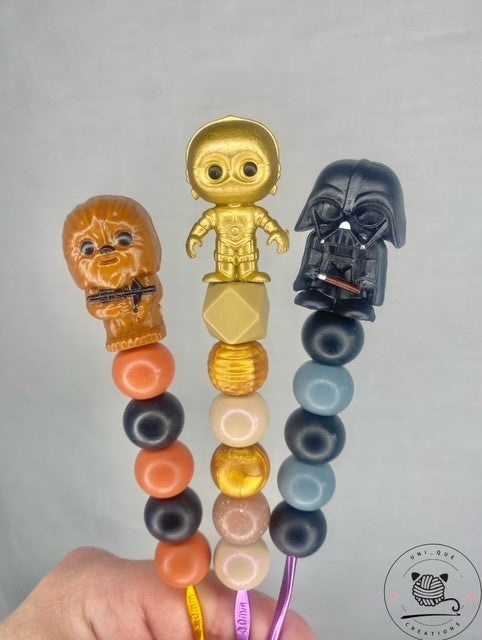 Star wars custom beaded crochet hook