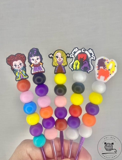 Sanderson sisters custom beaded crochet hook