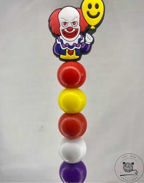 Clown custom beaded crochet hook