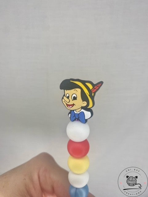 Pinocchio custom beaded crochet hook