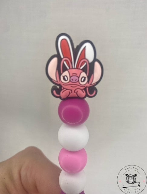Bunny ears angel custom beaded crochet hook