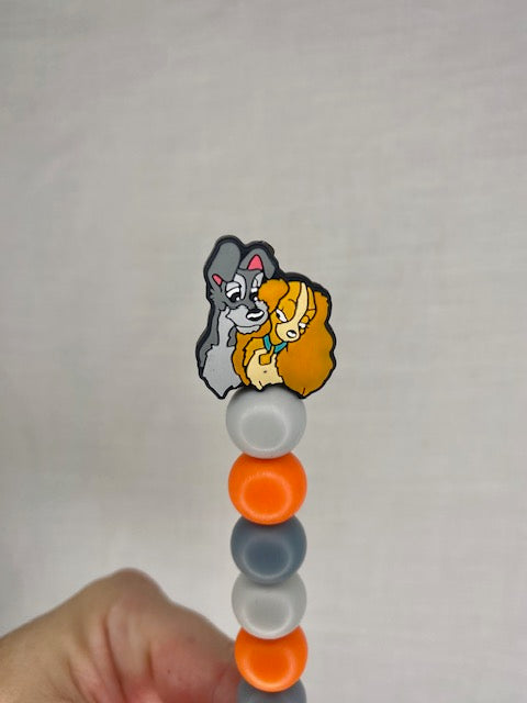 Lady and the Tramp custom beaded crochet hook
