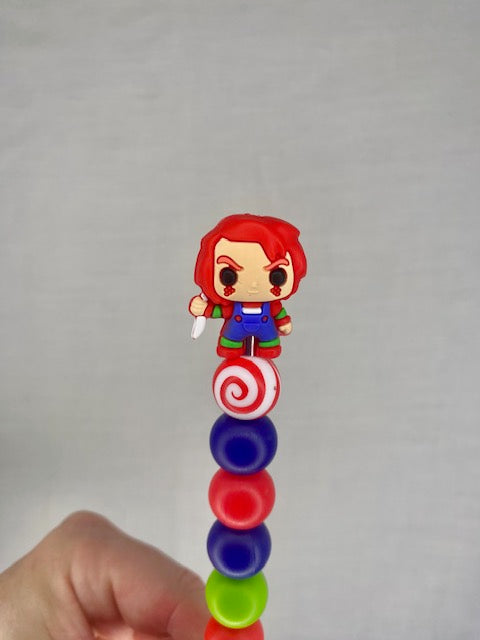 Chucky custom beaded crochet hook