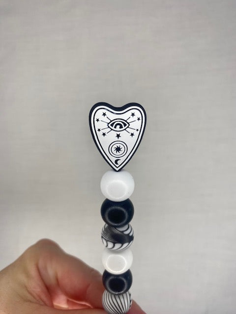 Planchette custom beaded crochet hook