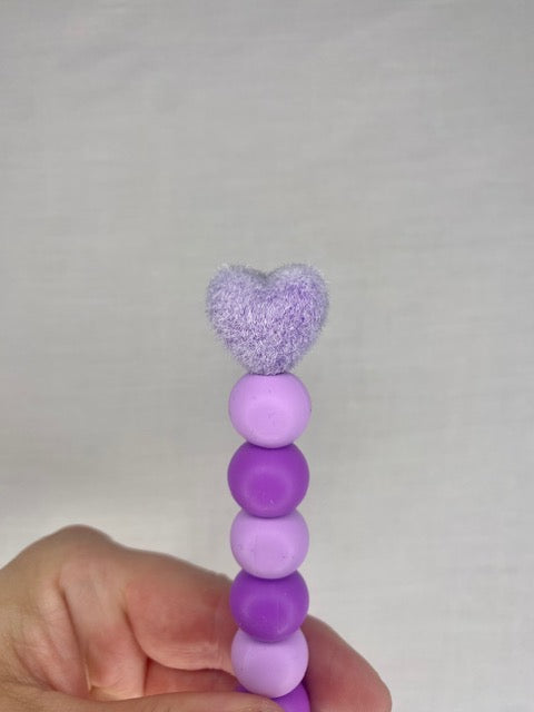 Heart custom beaded crochet hook