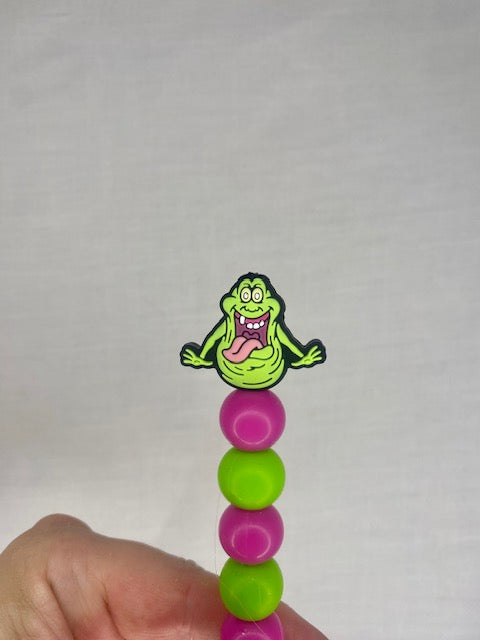 Slimer custom beaded crochet hook