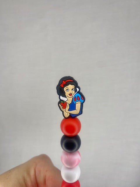 Snow white custom beaded crochet hook