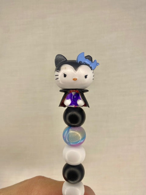 Hello kitty vampire custom beaded hook