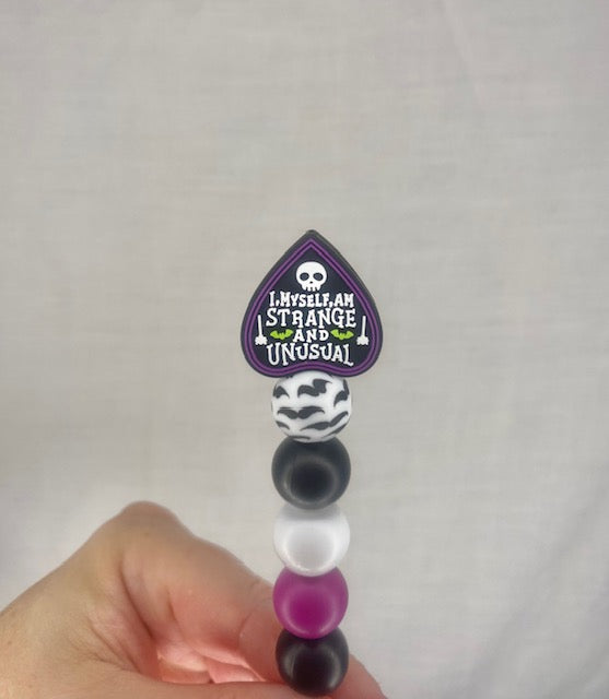 I myself am strange and unusual custom beaded hook