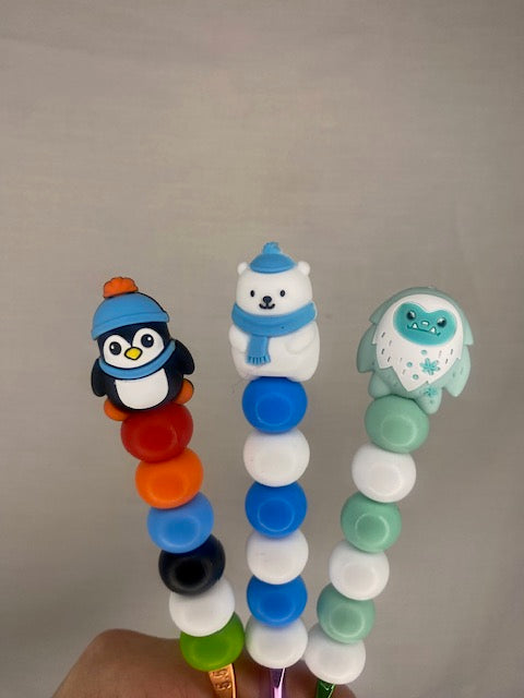 Christmas  custom beaded crochet hook
