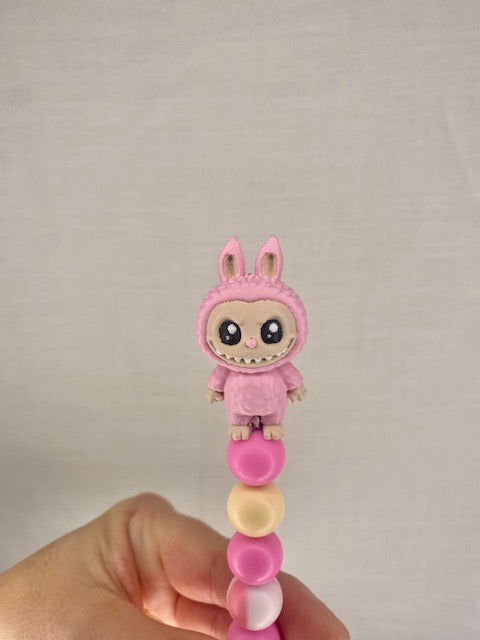 Labubu custom beaded crochet hook