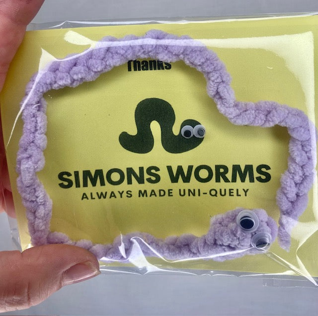 Worm custom beaded crochet hook ,