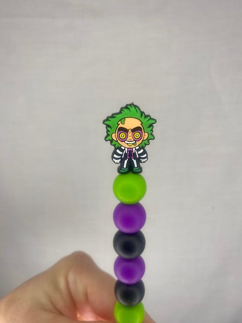 Beetlejuice custom beaded crochet hook