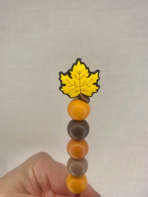 Leaf custom beaded crochet hook