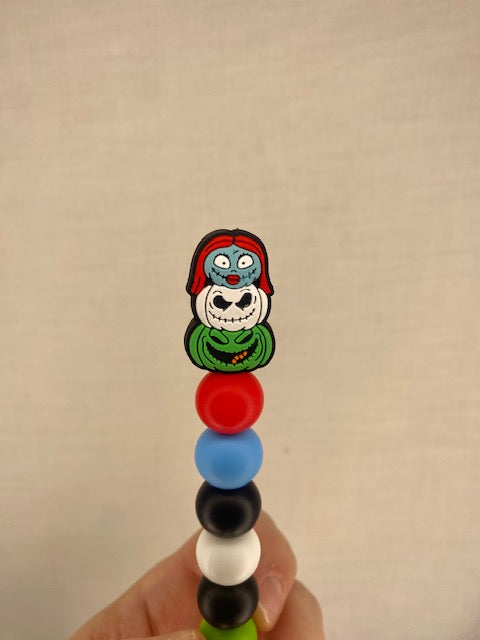 Jack, sally , oogie pumpkin custom beaded crochet hook