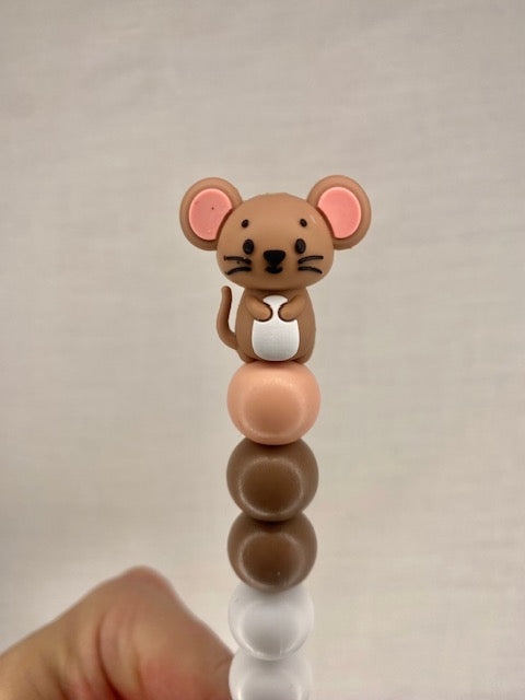 Mouse custom beaded crochet hook
