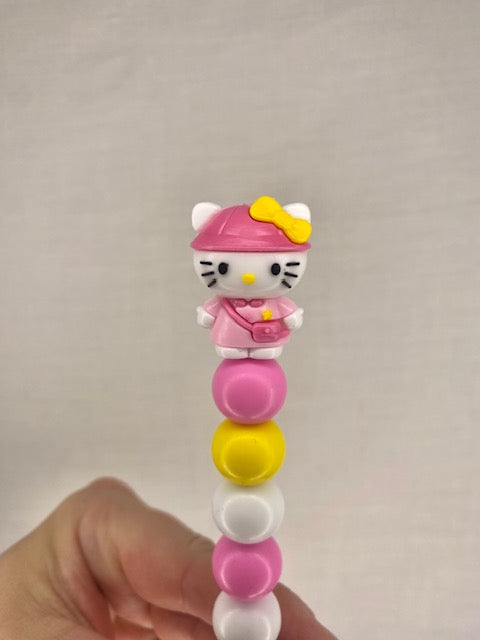Hello kitty custom beaded crochet hook