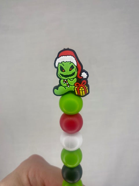 Christmas Grinch custom beaded crochet hook