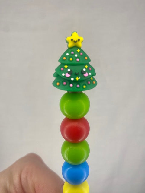 Christmas tree custom beaded crochet hook